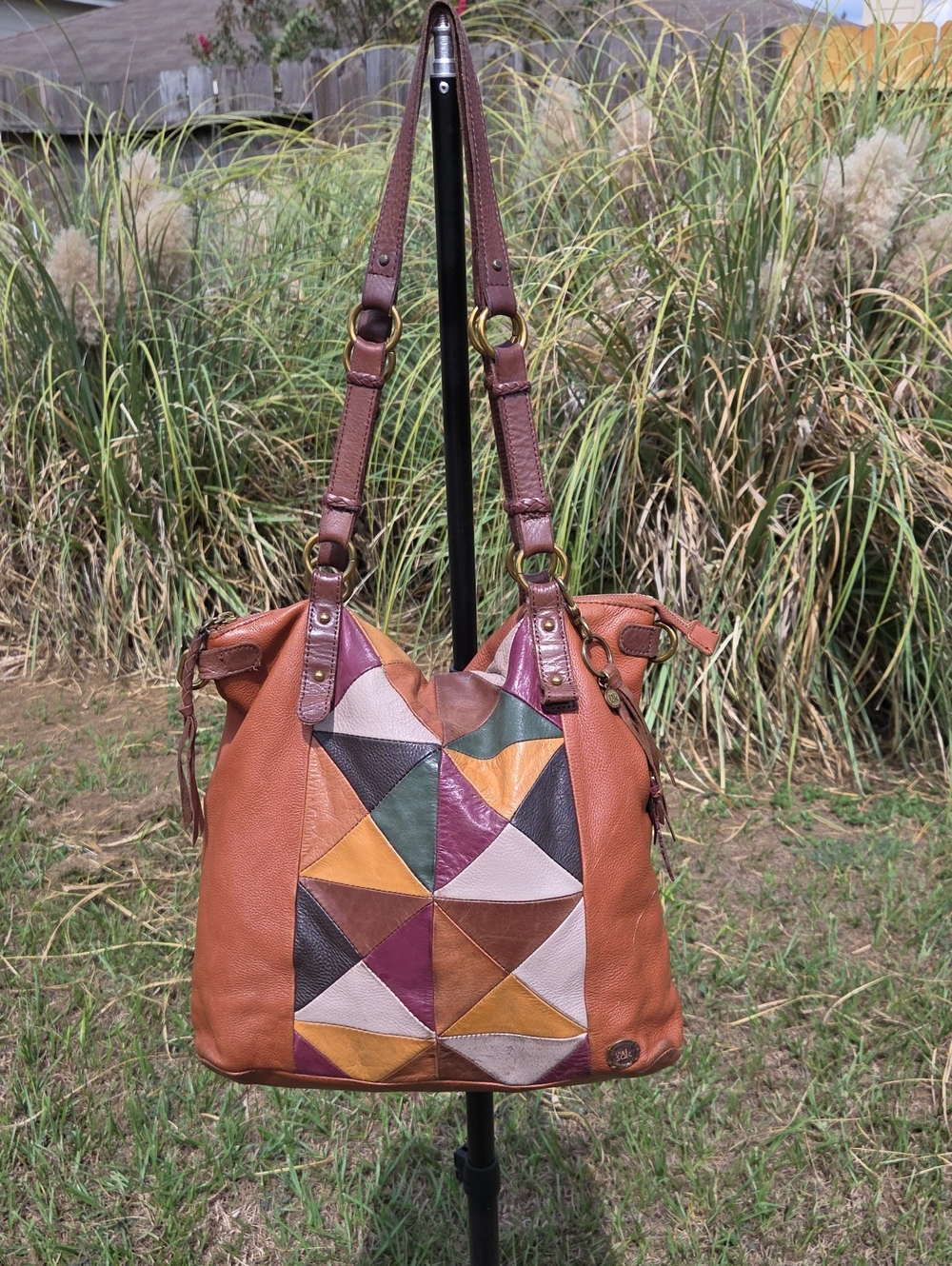The Sak Women’s Patchwork Leather Hobo Tote